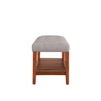 Banc fini gris et chêne