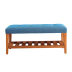 Banc fini gris et chêne