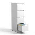 Classeur métallique vertical à 4 tiroirs avec serrure, classeur vertical en acier pour le bureau ou la maison pour format A4 légal/Lettre