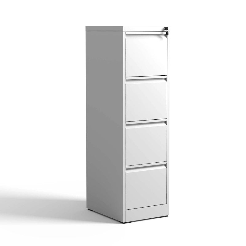 Classeur métallique vertical à 4 tiroirs avec serrure, classeur vertical en acier pour le bureau ou la maison pour format A4 légal/Lettre
