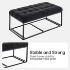 Banc de rangement ottoman, repose-pieds avec pieds, 40,6 x 76,2 x 40,9 cm, banc de bout de lit, coffre de rangement, supporte jusqu'à 300 kg