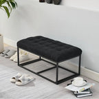 Banc de rangement ottoman, repose-pieds avec pieds, 40,6 x 76,2 x 40,9 cm, banc de bout de lit, coffre de rangement, supporte jusqu'à 300 kg
