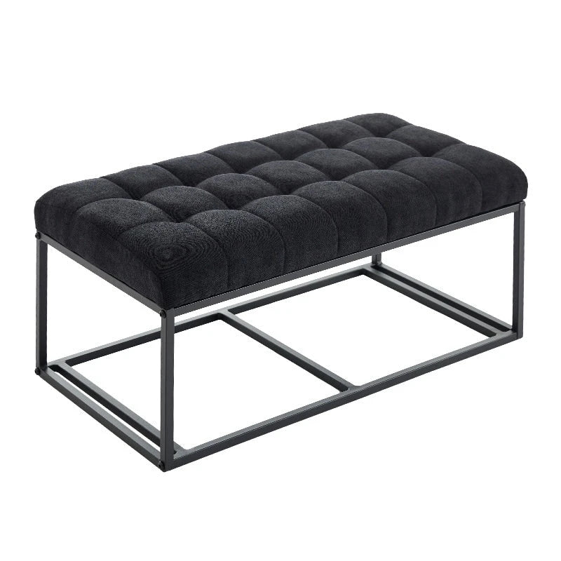 Banc de rangement ottoman, repose-pieds avec pieds, 40,6 x 76,2 x 40,9 cm, banc de bout de lit, coffre de rangement, supporte jusqu'à 300 kg