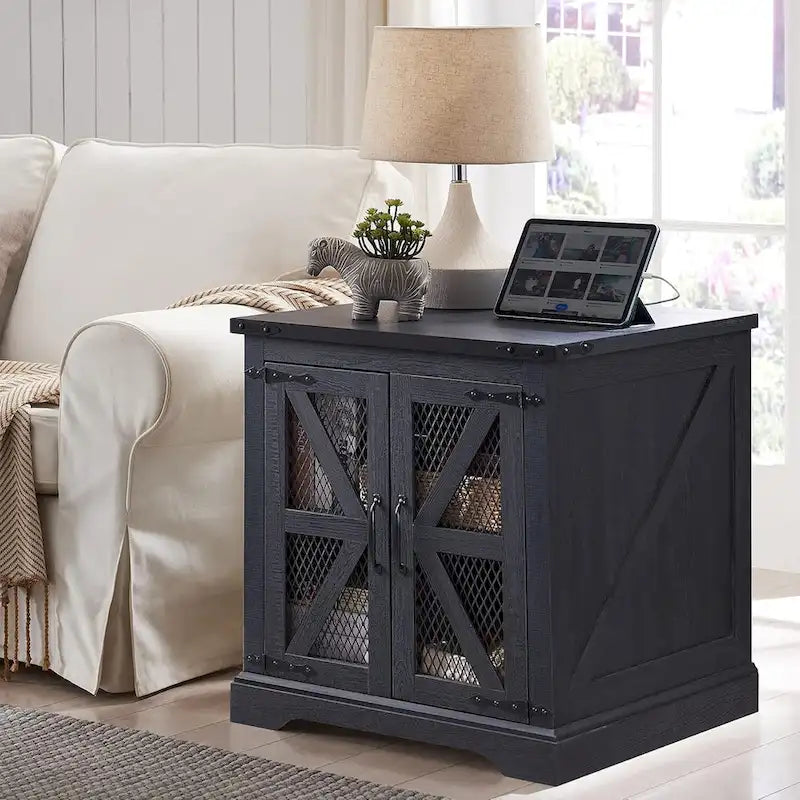 Table de chevet de ferme 24 po, Grande table d'appoint de canapé en bois, Table d'appoint rustique - S.O.