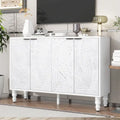 47.2 Armoire de rangement, Buffet, Meuble TV, Console multimédia avec 2 grands espaces de rangement et pieds en bois massif