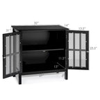 Buffet de rangement, armoire avec portes vitrées, console