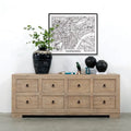 Commode Pin Naturel Vieilli 88x18x35H