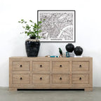 Commode Pin Naturel Vieilli 88x18x35H