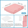 Lot de 4 tiroirs autocollants sous le bureau pour bureau debout, grand modèle – 25,5 x 20 x 4,2 cm