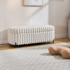 Banc de rangement ottoman surdimensionné de 49,2 pouces, repose-pieds moderne avec pieds en métal