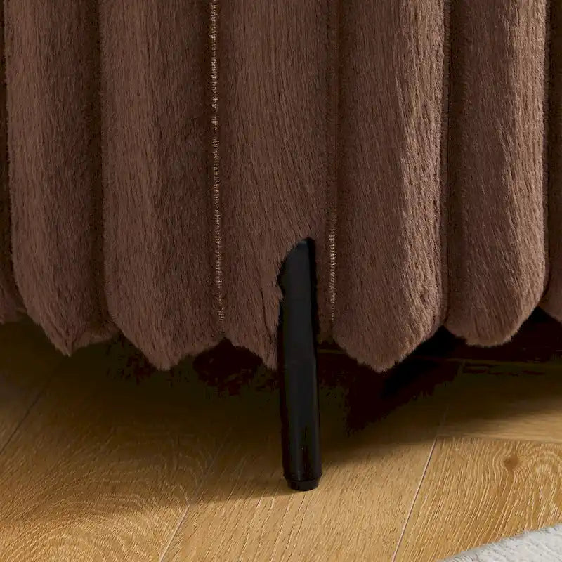 Banc de rangement ottoman surdimensionné de 49,2 pouces, repose-pieds moderne avec pieds en métal