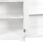 Meuble de buanderie polyvalent sur pied avec étagères réglables et panier à linge basculant