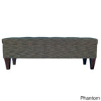 Banc de rangement capitonné long 10 boutons avec pouf ottoman