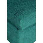 Banc de rangement capitonné long 10 boutons avec pouf ottoman