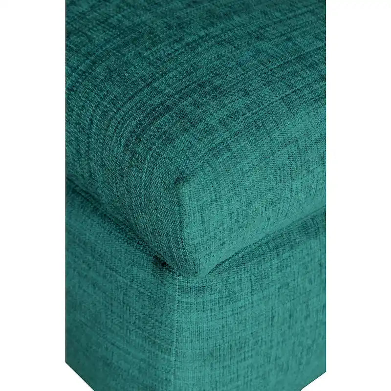 Banc de rangement capitonné long 10 boutons avec pouf ottoman