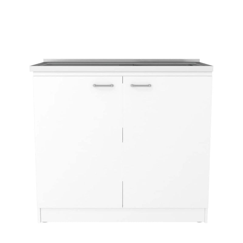 Ensemble de cuisine 2 pièces avec îlot de cuisine et meuble évier de service - S/O