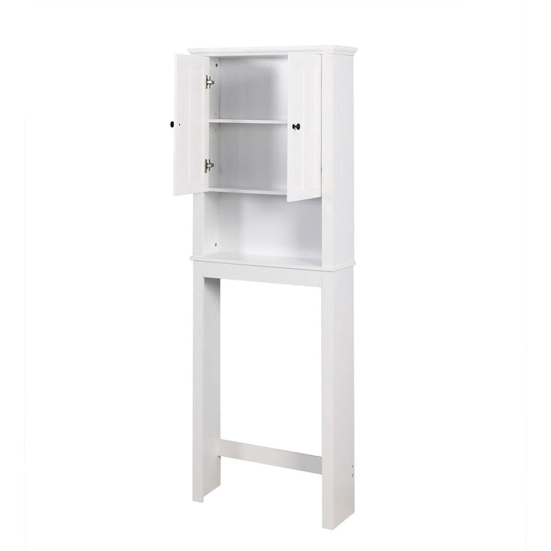 Meuble de rangement de salle de bain en bois, à placer au-dessus des toilettes, avec étagère réglable