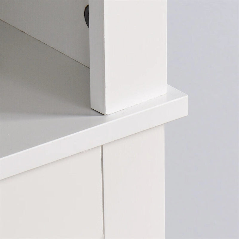 Meuble de rangement de salle de bain en bois, à placer au-dessus des toilettes, avec étagère réglable