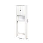 Meuble de rangement de salle de bain en bois, à placer au-dessus des toilettes, avec étagère réglable