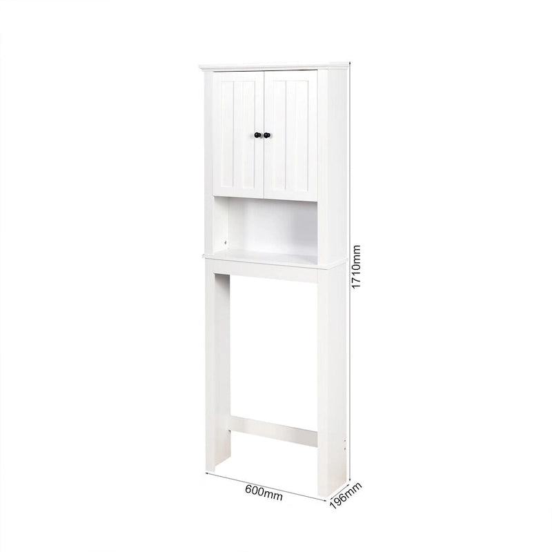 Meuble de rangement de salle de bain en bois, à placer au-dessus des toilettes, avec étagère réglable