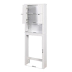 Meuble de rangement de salle de bain en bois, à placer au-dessus des toilettes, avec étagère réglable