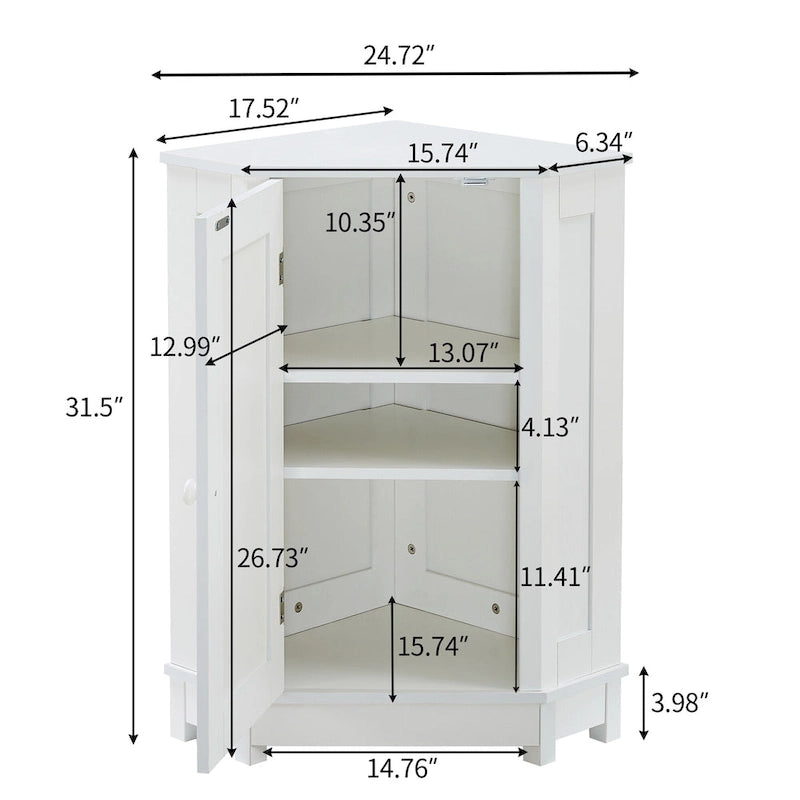 Meuble de Rangement d'Angle Triangle avec Étagère - S/O