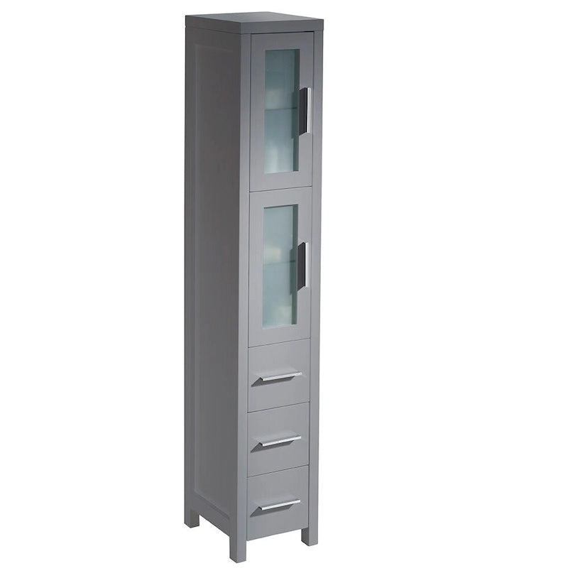 Meuble colonne de salle de bain autoportant en contreplaqué 68-1/8 po