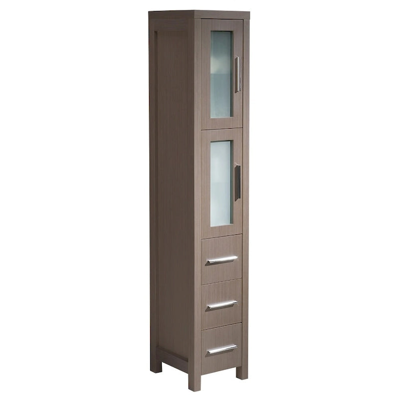 Meuble colonne de salle de bain autoportant en contreplaqué 68-1/8 po