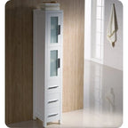Meuble colonne de salle de bain autoportant en contreplaqué 68-1/8 po