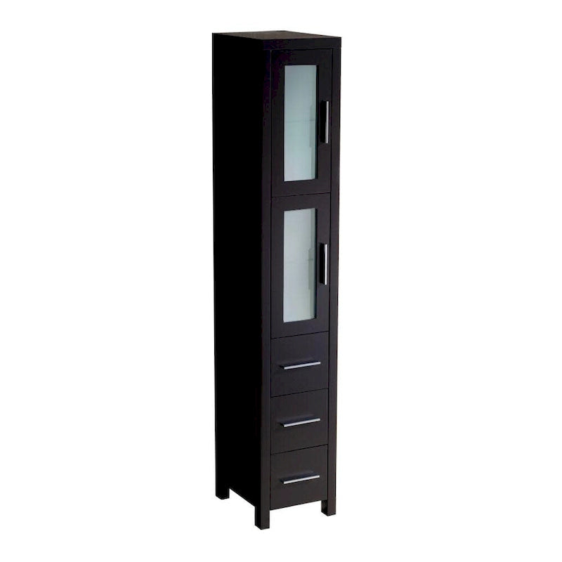 Meuble colonne de salle de bain autoportant en contreplaqué 68-1/8 po