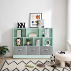 Étagère de rangement à 3 niveaux pour enfants, Meuble de présentation simple en bois pour chambre à coucher
