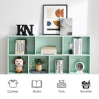 Étagère de rangement à 3 niveaux pour enfants, Meuble de présentation simple en bois pour chambre à coucher