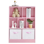 Étagère de rangement à 3 niveaux pour enfants, Meuble de présentation simple en bois pour chambre à coucher