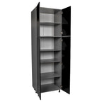 Armoire de rangement à quatre portes de 24 x 96 po - Gris - 24 x 96 x 23 3/8