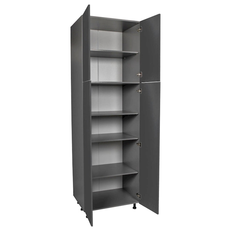 Armoire de rangement à quatre portes de 24 x 96 po - Gris - 24 x 96 x 23 3/8