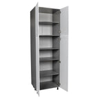 Armoire de rangement à quatre portes de 24 x 96 po - Gris - 24 x 96 x 23 3/8