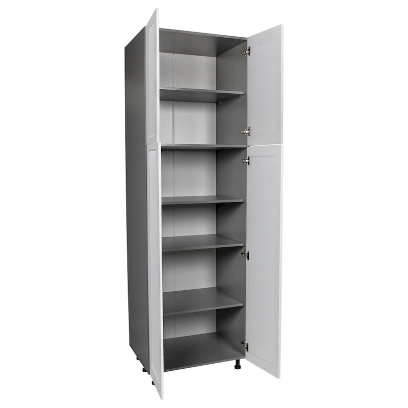 Armoire de rangement à quatre portes de 24 x 96 po - Gris - 24 x 96 x 23 3/8