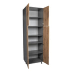 Armoire de rangement à quatre portes de 24 x 96 po - Gris - 24 x 96 x 23 3/8