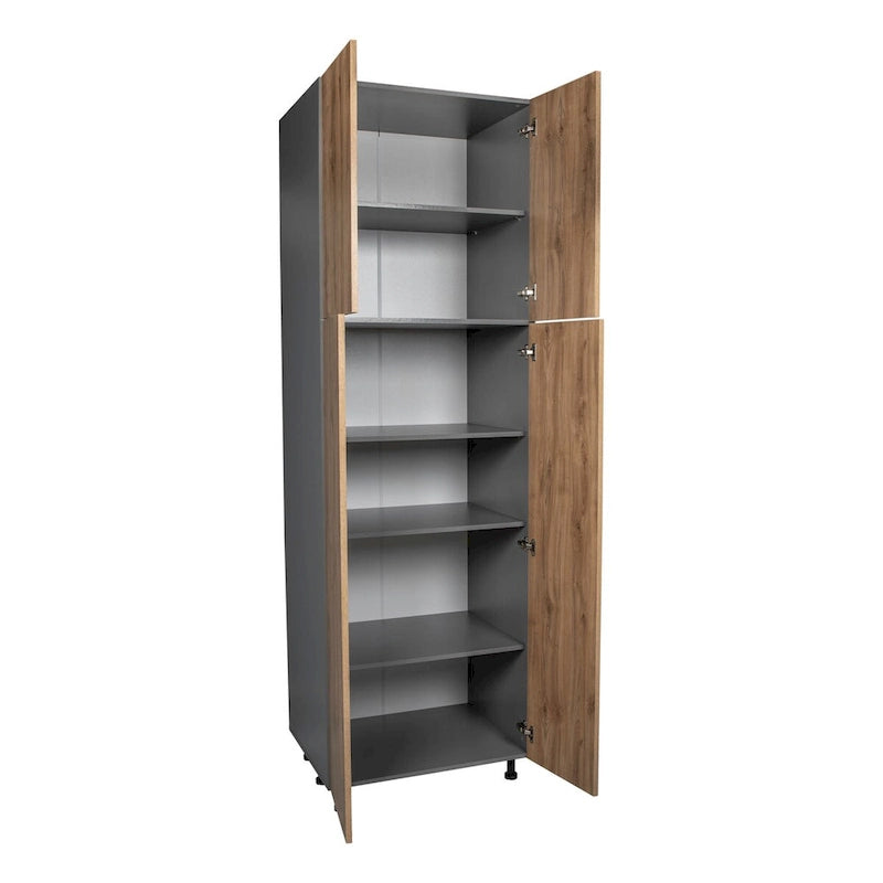 Armoire de rangement à quatre portes de 24 x 96 po - Gris - 24 x 96 x 23 3/8