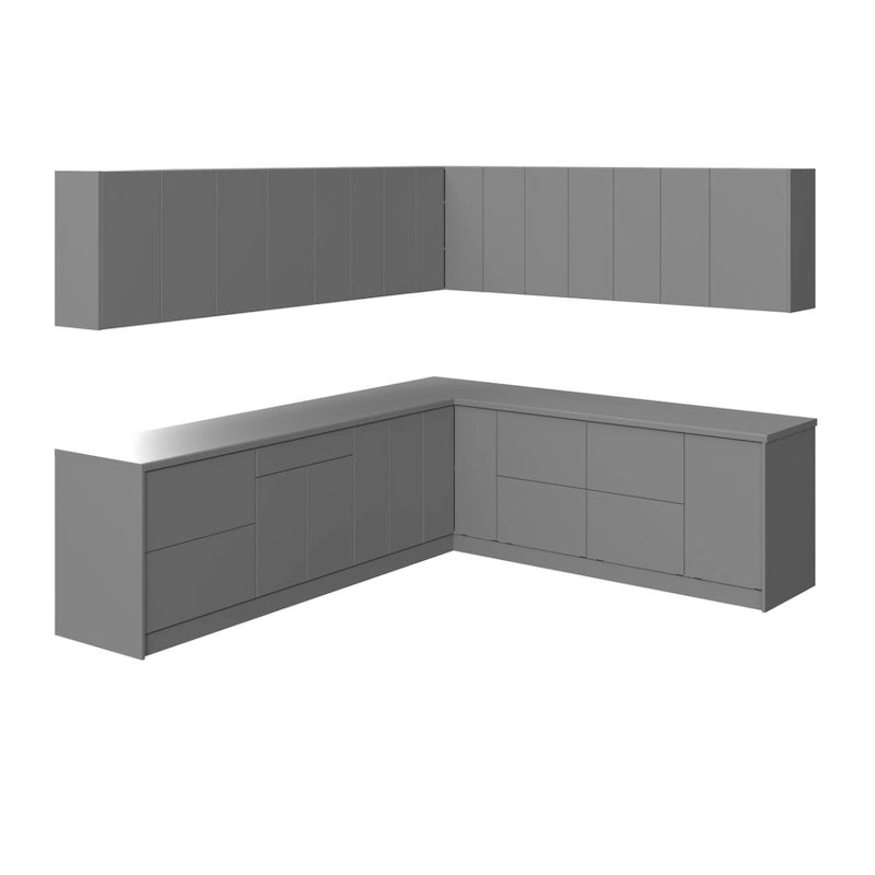 Collection Cuisine Moderne Couleur Grise Base 3x2,6m de Large - 102x120