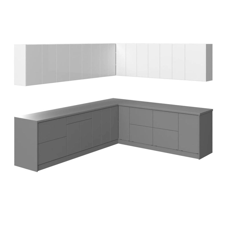 Collection Cuisine Moderne Couleur Grise Base 3x2,6m de Large - 102x120