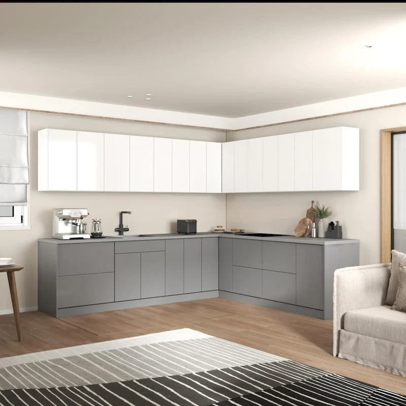 Collection Cuisine Moderne Couleur Grise Base 3x2,6m de Large - 102x120