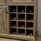 Buffet de ferme avec tiroirs de rangement et casier à vin