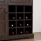 Buffet de ferme avec tiroirs de rangement et casier à vin