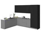 Kitchen Harmony Collection Gray & Black Color Base Size 8x10Ft Wide - 126x96