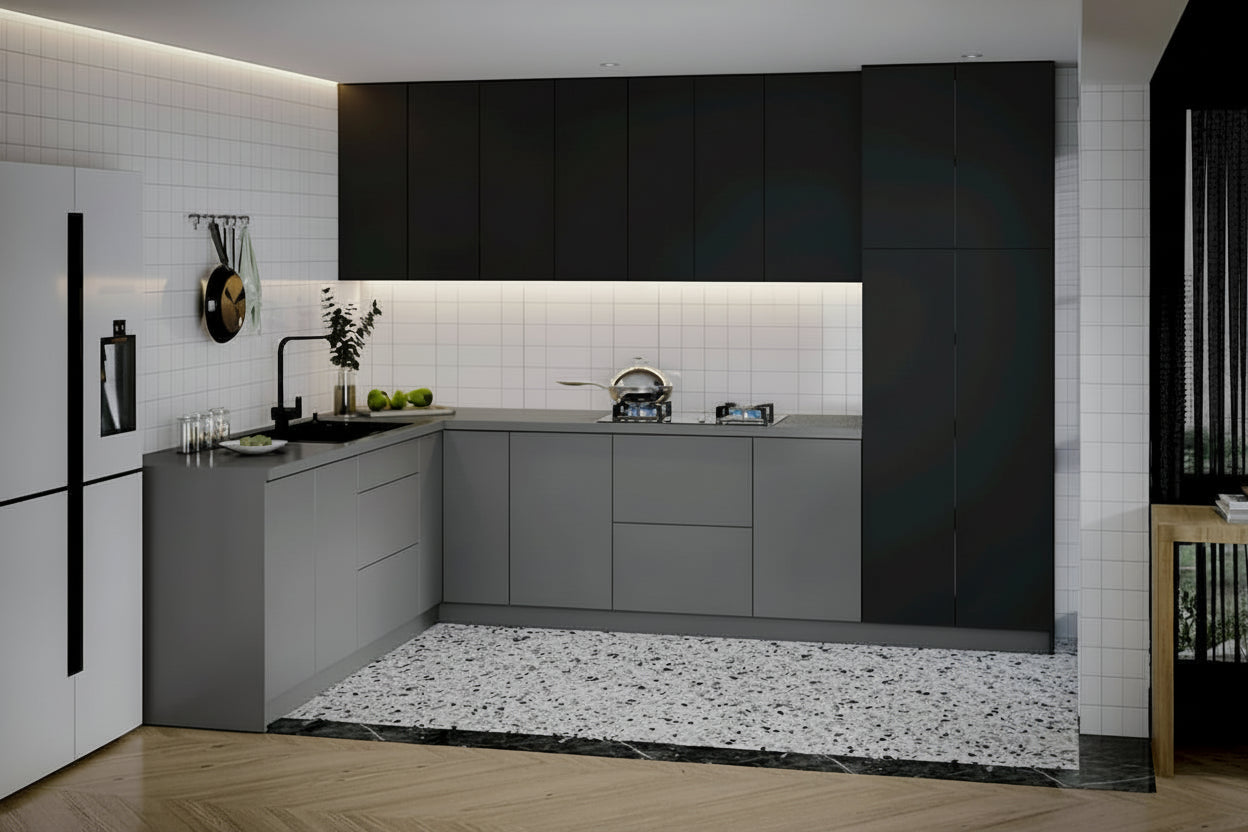 Collection base noir et gris – 8x10 pi de large – 126x96
