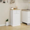 Meuble poubelle de cuisine autoportant, Meuble poubelle moderne en bois de 50 cm avec tiroir de rangement