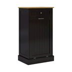 Meuble poubelle de cuisine autoportant, Meuble poubelle moderne en bois de 50 cm avec tiroir de rangement