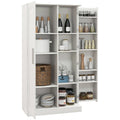 Meuble de rangement de cuisine autoportant à 14 niveaux avec 2 portes