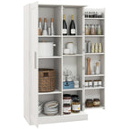 Meuble de rangement de cuisine autoportant à 14 niveaux avec 2 portes